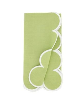 Scalloped Hem Napkin Set of 4,20"x20"