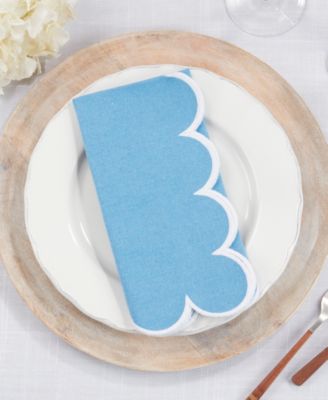 Scalloped Hem Napkin Set of 4,20"x20"