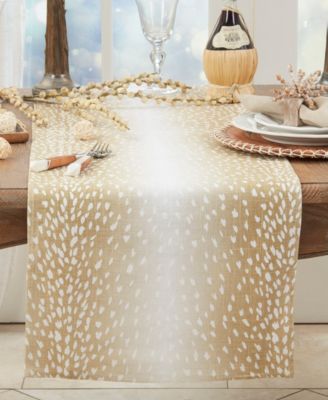 Earthy Antelope Print Table Runner, 18"x120"