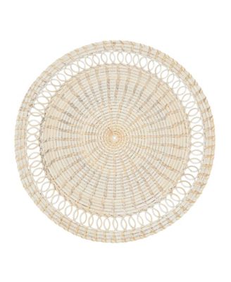 Rattan Loopy Spiral Placemat Set of 4,15"x15"
