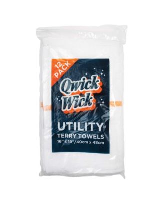 Qwick Wick Cotton Bar Mop Towels, 16"x19", Set of 12