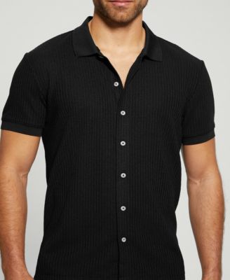 Men's Pointelle Short-Sleeve Knit Shirt