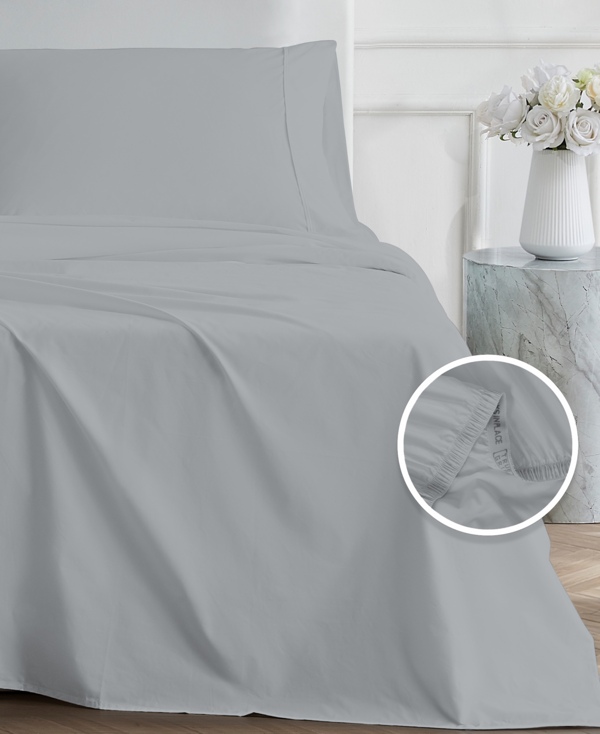 Color Sense 300 Thread Count 100% Cotton Sateen 4-Pc. Sheet Set,