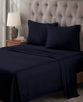 400-TC Egyptian Cotton Solid Deep Pocket Sheet Set, Queen