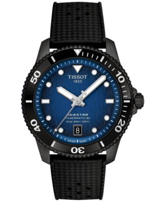 Tissot Men's Swiss Automatic Seastar 1000 Powermatic 80 Black