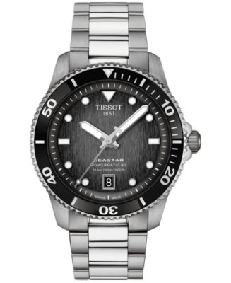 Tissot Men's Swiss Automatic Seastar 1000 Powermatic 80 Stainless