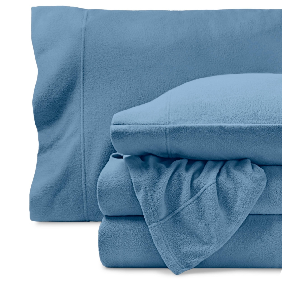 Bare Home Polar Fleece Sheet Set, Twin - Coronet blue