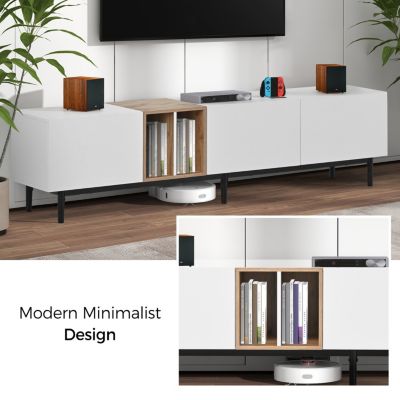 Modern 80" TV Stand with Large Storage