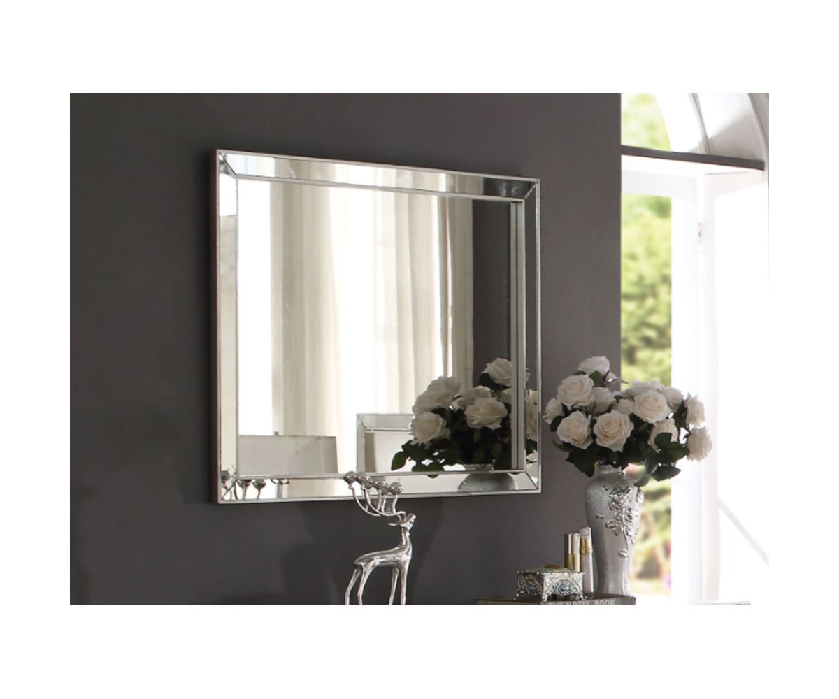 Voeville Ii Mirror In Platinum - Silver