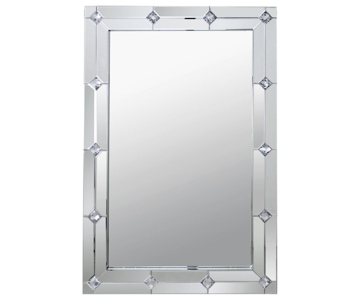 Streamdale Furniture Hessa Wall Decor In Mirrored & Faux Rhinestones