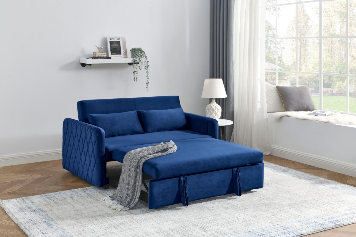 Streamdale 55" Convertible Sofa Bed with Detachable Pockets