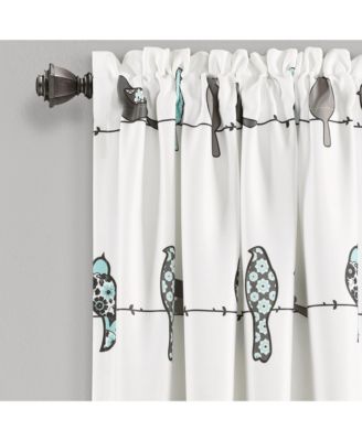 Rowley Birds Light Filtering Window Curtain Panels