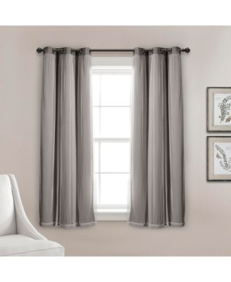 Grommet Sheer Panels With Insulated Blackout Lining