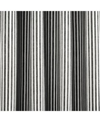 Farmhouse Vintage Stripe Yarn Dyed Cotton Back Tab/Rod Pocket Window Curtain Panels