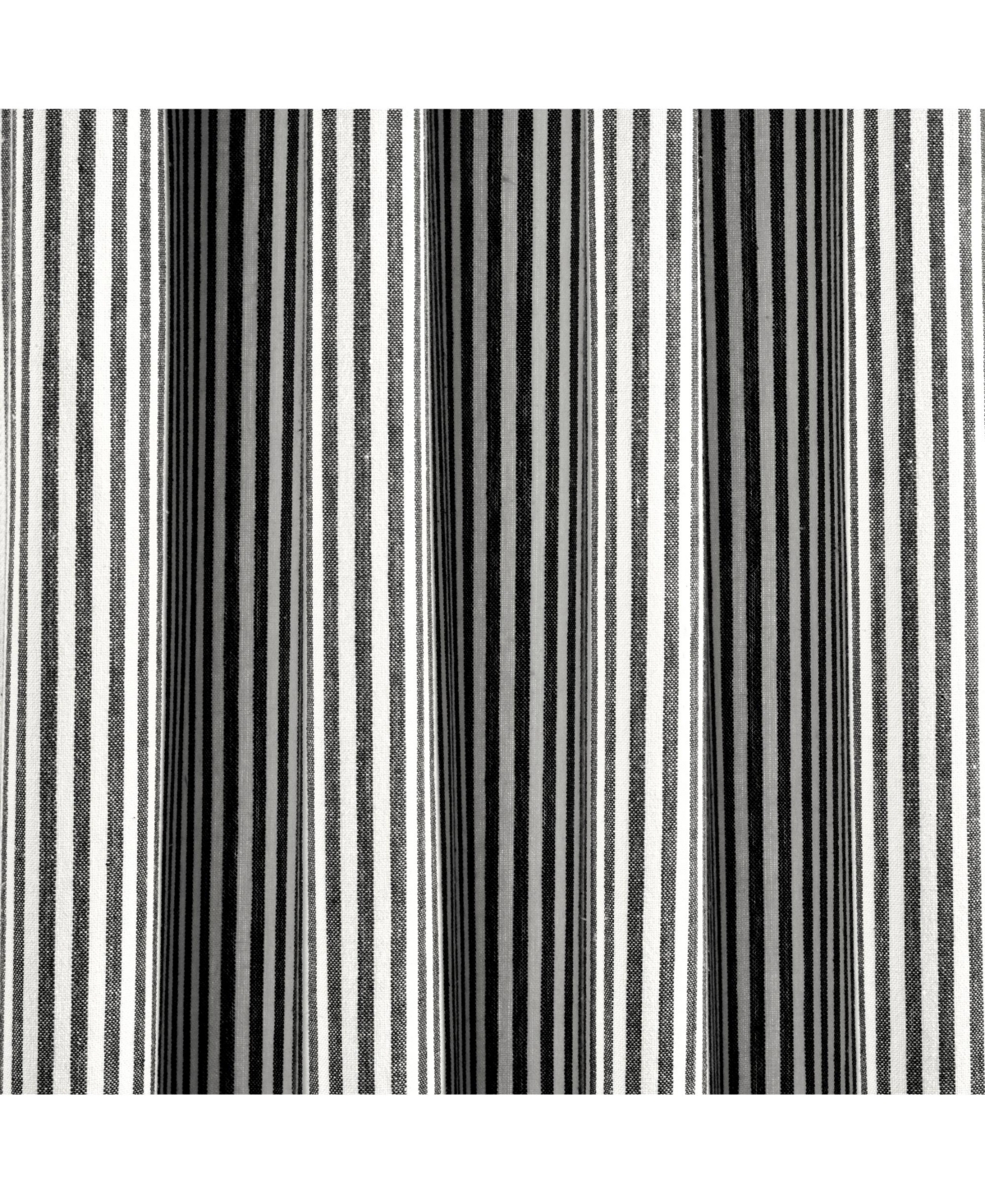 Lush Decor Farmhouse Vintage Stripe Yarn Dyed Cotton Back Tab/Rod Pocket Window Curtain Panels