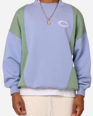Men's C Star Panelled Crewneck, Pale Blue - XXLarge