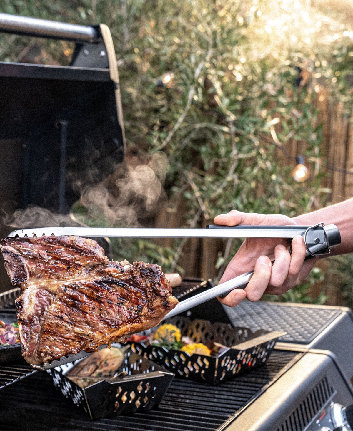 Zwilling Bbq Charcoal Grill Tongs In Stainless Steel And Charcoal