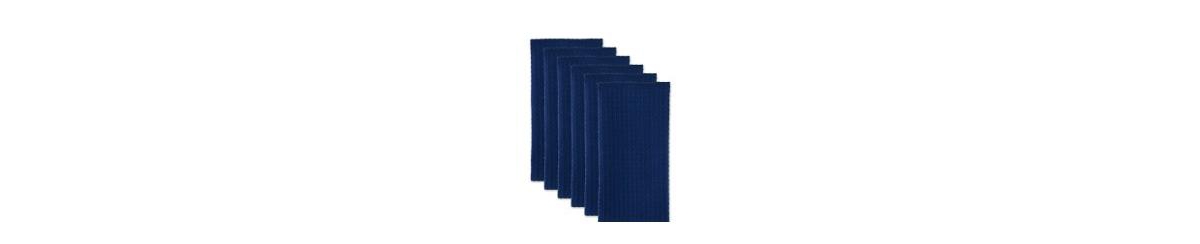 Design Imports Cotton Kitchen Collection Dishtowel Set, 18x26", Blue, 6 Piece In Blue
