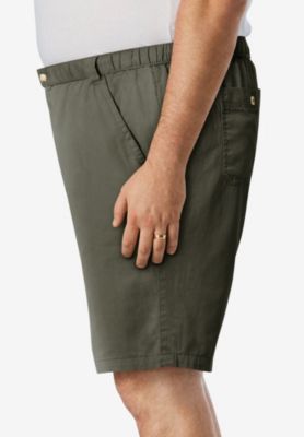 Big & Tall Knockarounds 8" Full Elastic Plain Front Short