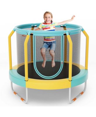48" Mini Trampoline with Enclosure Heavy-Duty Metal Frame U-shaped Legs