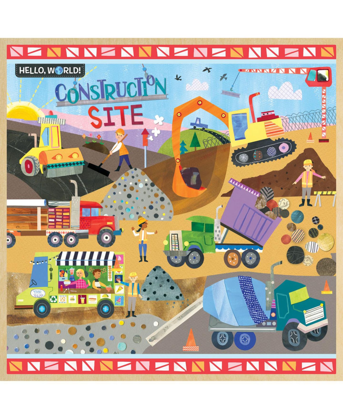 Детская игрушка MasterPieces Puzzles MasterPieces Hello, World! - Construction Site 48 Piece Wood Puzzle, цвет: Разноцветный — фото 2