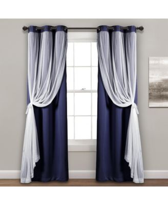 Grommet Sheer Panels With Insulated Blackout Lining