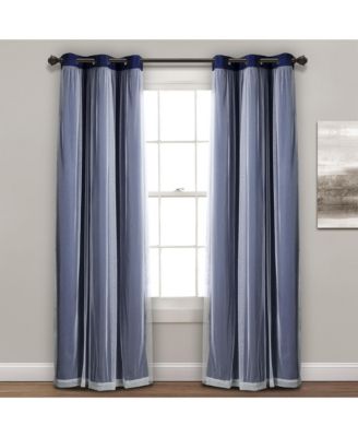 Grommet Sheer Panels With Insulated Blackout Lining