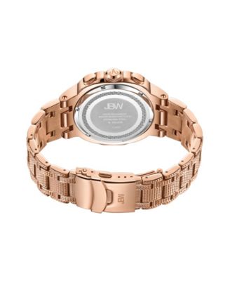 Jbw Men's Diamond (1/5 ct. t.w.) Watch in 18k Rose Gold-plated Stainless-steel Watch 48mm