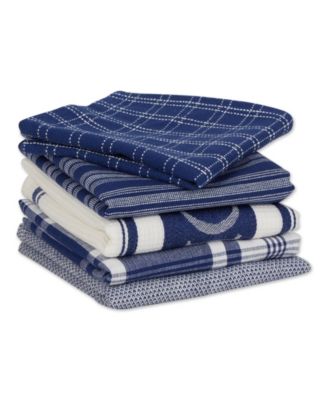 Everyday Collection Foodie Kitchen Set, Dishtowel Dishcloth, Nautical Blue, 5 Piece