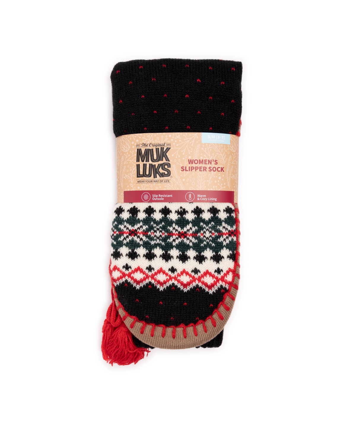 Muk Luks Women's Tassel Slipper Socks, L/Xl - Ebny stationwgn
