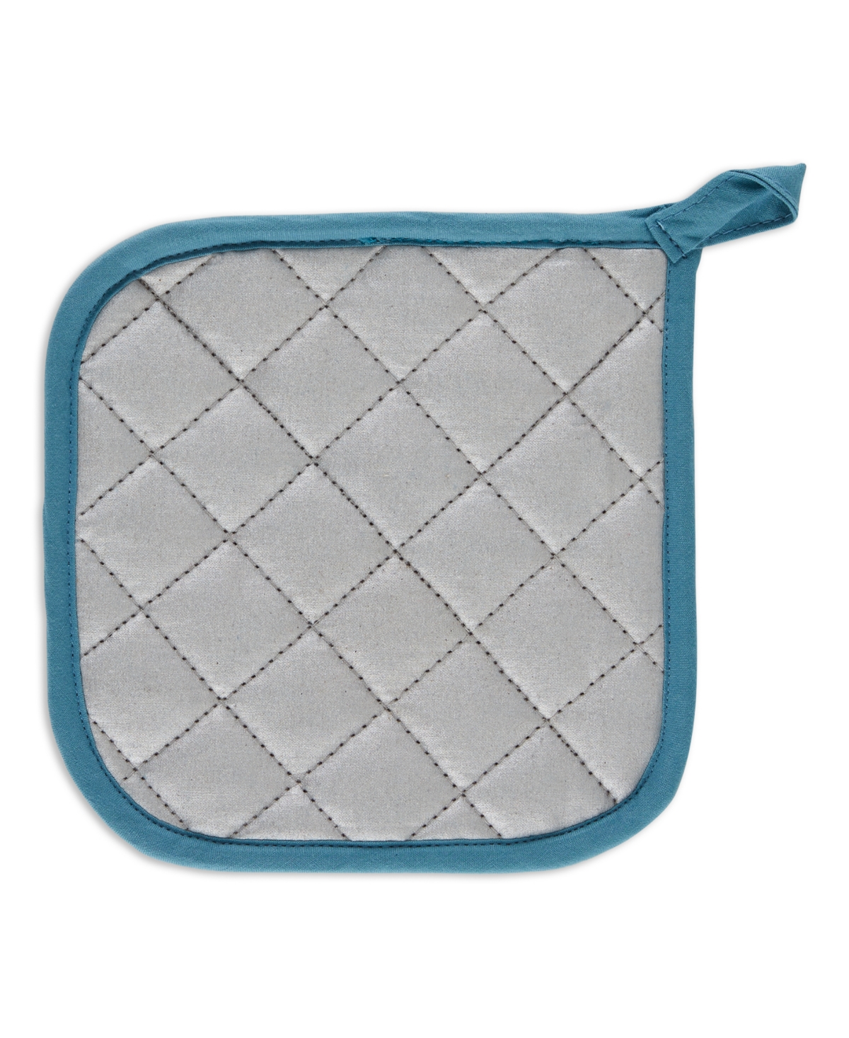 Design Imports Basic Kitchen Collection, Quilted Terry, Storm Blue, Potholder In Storm Blue