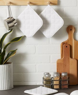 Basic Kitchen Collection, Quilted Terry, White, Potholder