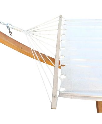 Simplie Fun 1-Person Hammock with Stand Set for Outside & Inside, Indoor Outdoor Standalone, plywood+canvas