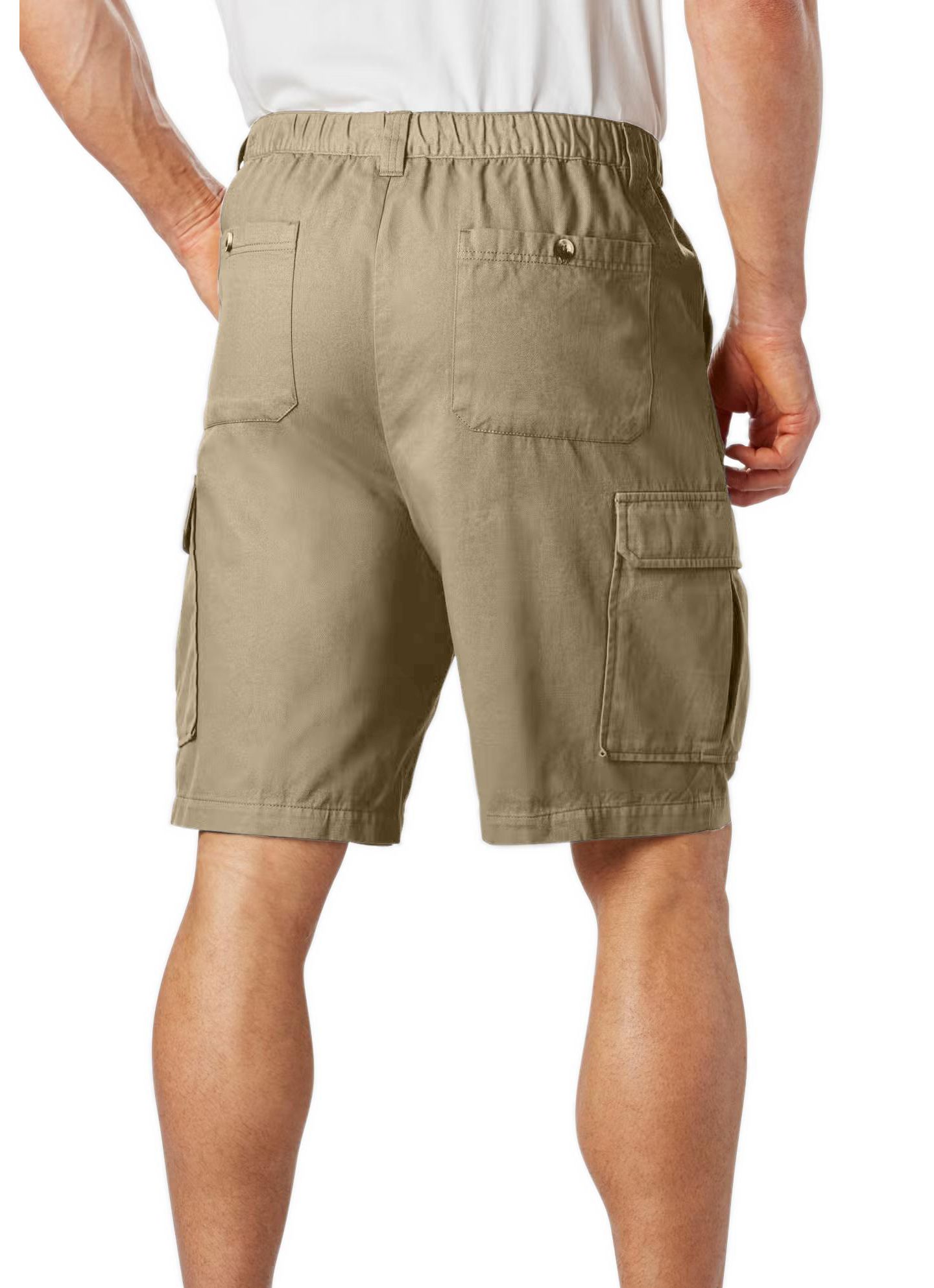 Мужские шорты KingSize Knockarounds 8 inch Full-Elastic Cargo, цвет: Хаки — фото 2