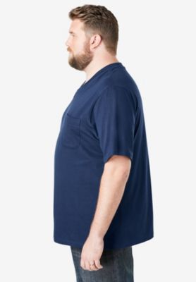 Big & Tall by KingSize Heavyweight Pocket V-Neck Tee