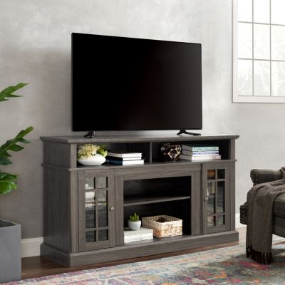 Modern TV Stand with Open/Closed Storage