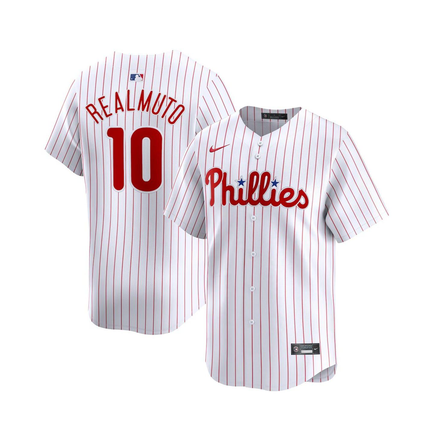 Мужской топ Nike J.T. Realmuto White Philadelphia Phillies Home Limited Player Jersey — фото 1