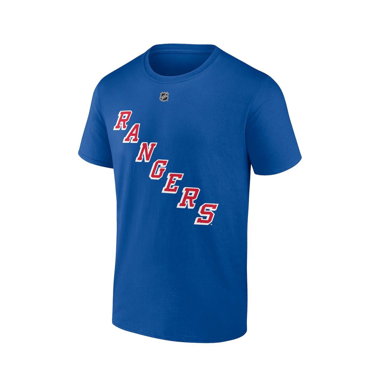 Мужская футболка Fanatics Matt Rempe Blue New York Rangers Authentic Stack Name & Number — фото 2