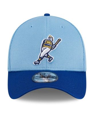 Men's Light Blue Milwaukee Brewers 2024 Batting Practice 39THIRTY Flex Hat