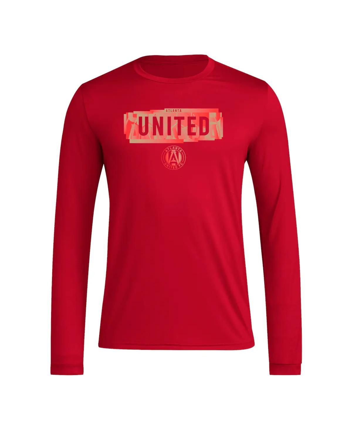 Shop Adidas Originals Men's Red Atlanta United Fc Local Pop Aeroready Long Sleeve T-shirt