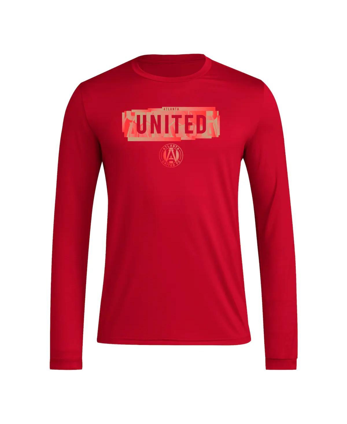 Adidas Men'sAtlanta United Fc Local Pop Aeroready Long Sleeve T-Shirt - Red