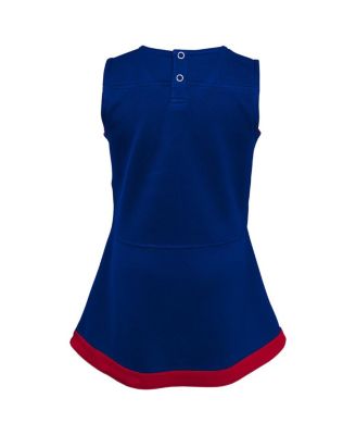 Girls Toddler Royal New York Giants Cheer Captain Dress with Bloomers