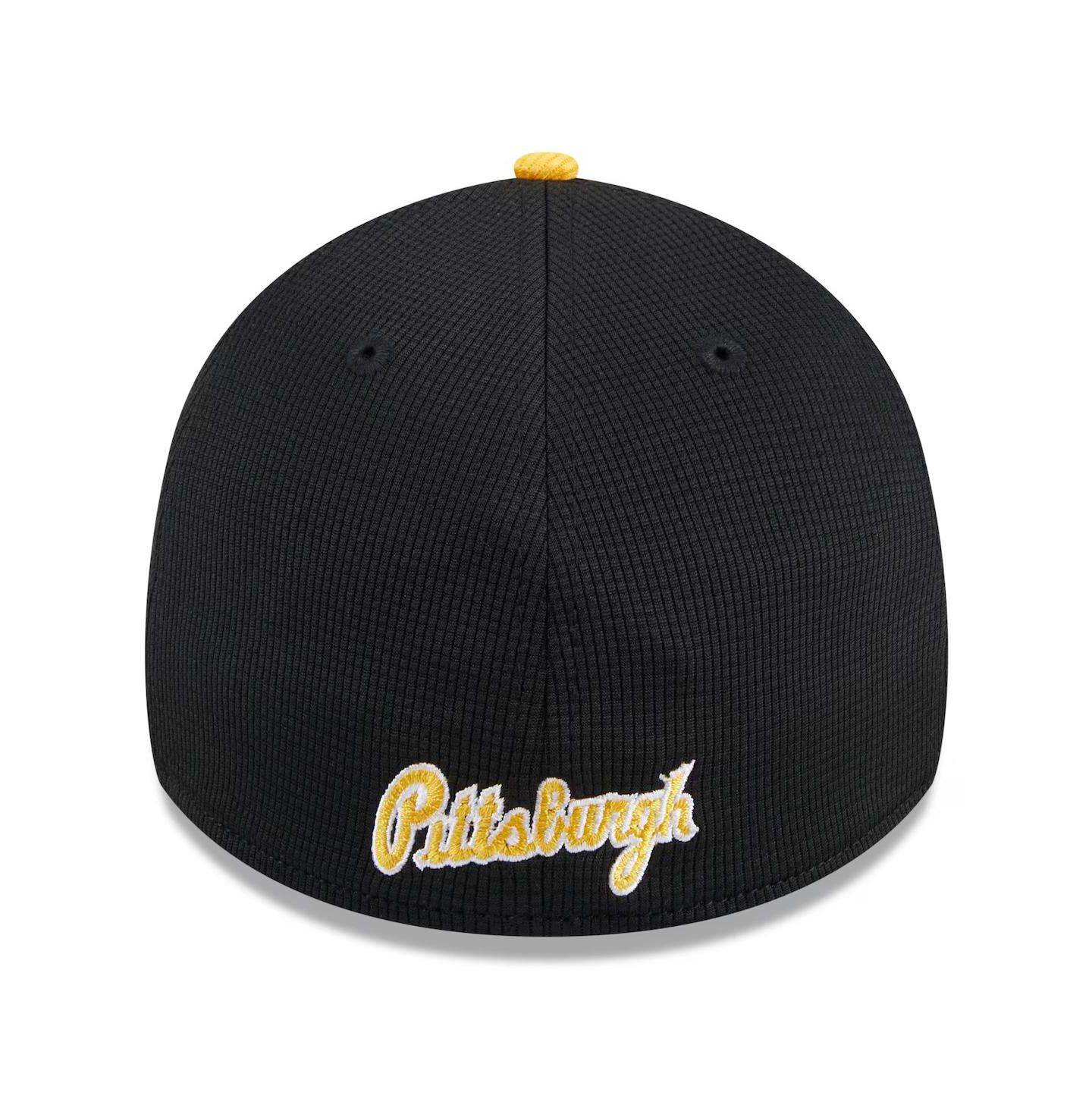 Мужская кепка New Era Black Pittsburgh Pirates 2024 Batting Practice 39THIRTY Flex Hat — фото 4