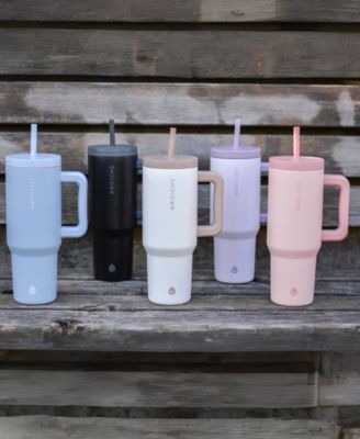 40oz Insulated Tumbler with Straw and Handle, 2pk