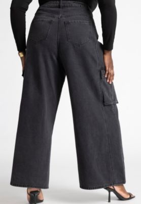 Women's Plus Size Wide Leg Cargo Jean