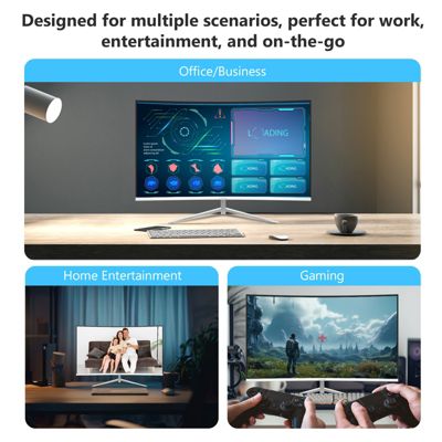 U24C 24 inch 1080P FHD 100Hz 1650R Curved Monitor, 99% sRGB, HDMI + DisplayPort