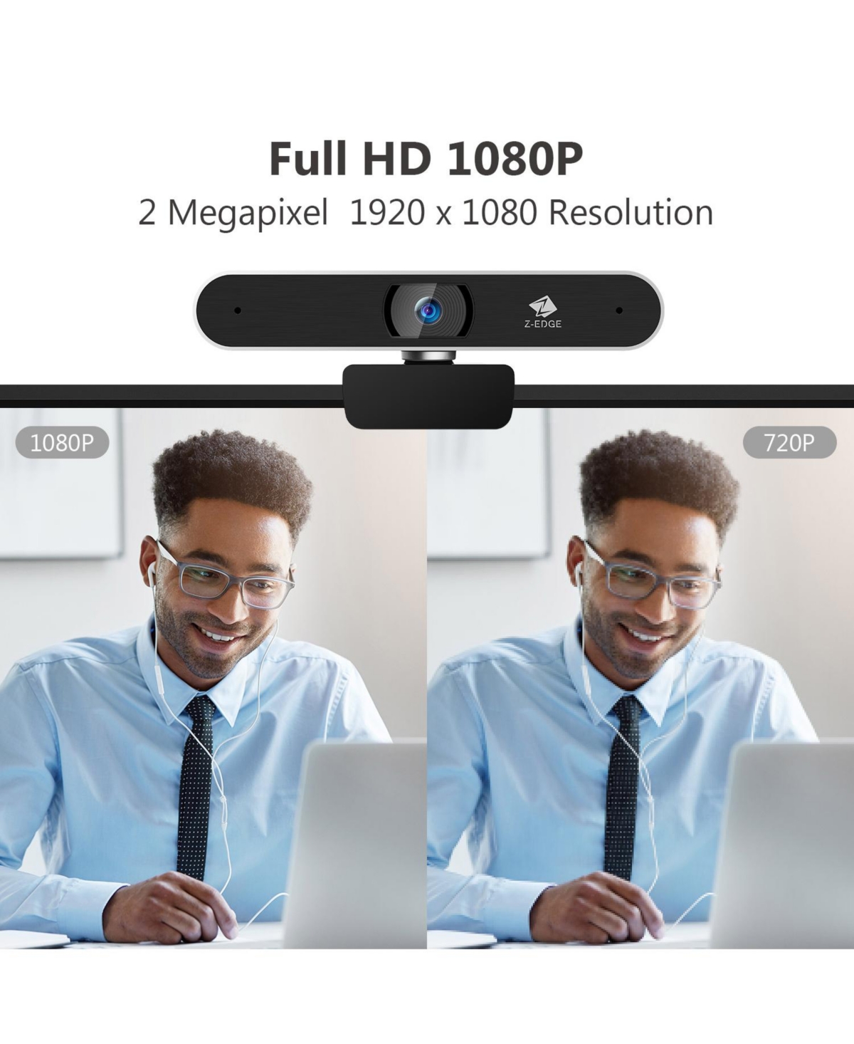 Z-edge Full Hd 1080P Webcam Auto Focus Web Camera for Pc