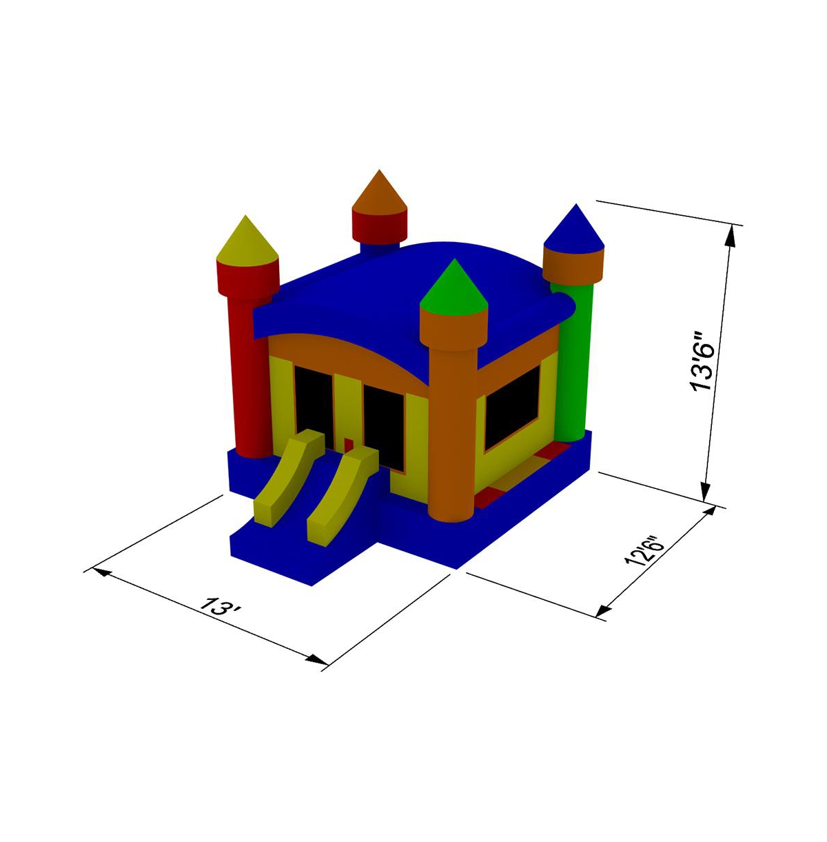 Cloud 9 Castle Bounce House & Blower - Commercial Grade Inflatable Bouncer