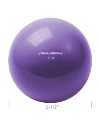 Toning Ball, 6 LB, Purple - Soft Weighted Mini Medicine Ball