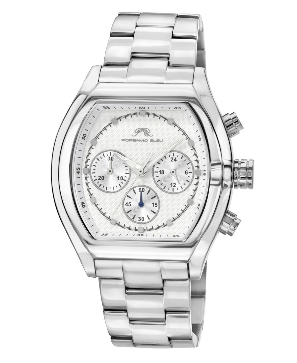 Roman Stainless Steel Silver Tone & White Men's Watch 1291AROS - White